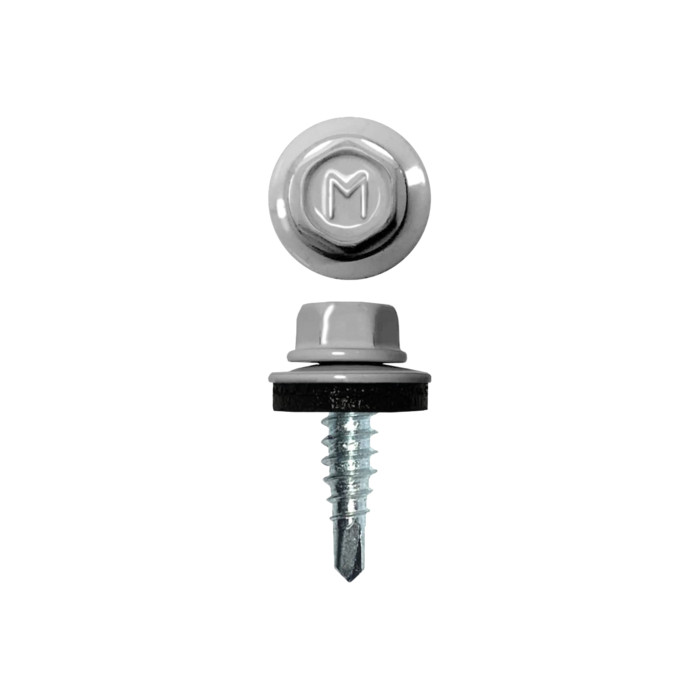 Саморез по металлу Daxmer 4,8х16 (400шт) сверло №2 RAL 9003